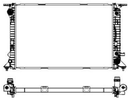 Радиатор охлаждения AUDI A4 Sakura 3061-8505