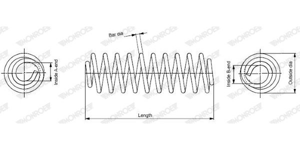 Пружина подвески BMW 3 Monroe SP2274