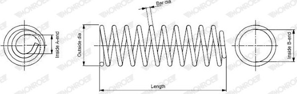 Пружина подвески ALFA ROMEO GTV Monroe SP0824