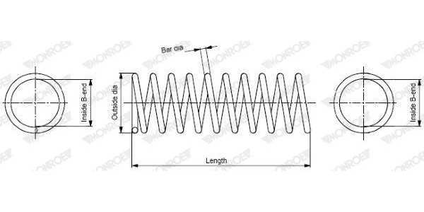 Пружина подвески FORD FOCUS Monroe SP0272