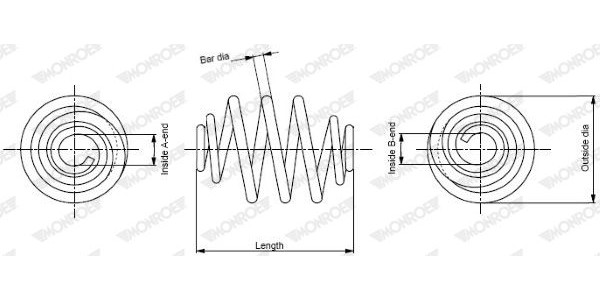 Пружина подвески OPEL Zafira Monroe SP3512