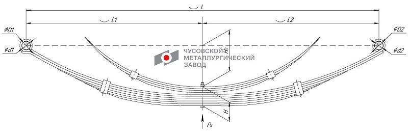 Рессора задняя ВИС ЧМЗ 23460-2912012-51