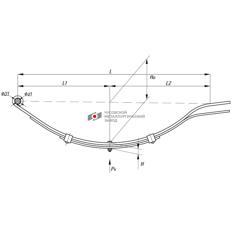 Рессора задняя AL-KO 450803AL-2912012-10