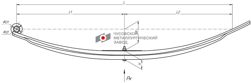 Рессора задняя Прицеп ЧМЗ 9002-2912012