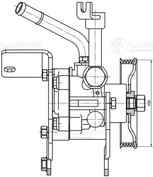 Насос ГУР Nissan Pathfinder Luzar LPS 1425