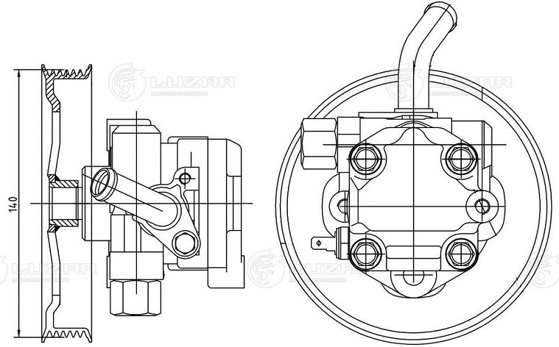 Насос ГУР MITSUBISHI PAJERO SPORT Luzar LPS 1105