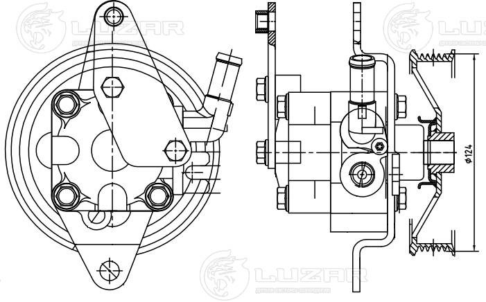 Насос ГУР Nissan X-Trail Luzar LPS 1404