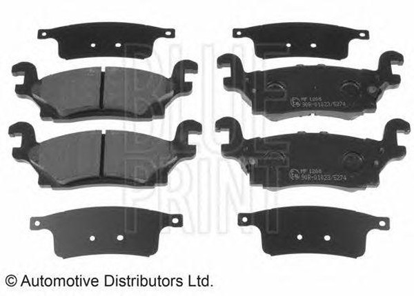 Колодки тормозные, дисковые HUMMER H3 Blue Print ADA104222