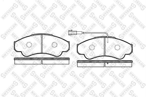 Колодки тормозные, дисковые CITROEN JUMPER Stellox 971 001-SX