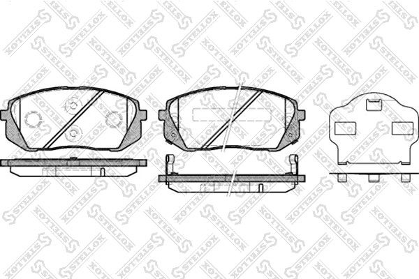 Колодки тормозные, дисковые KIA CARENS Stellox 002 010-SX