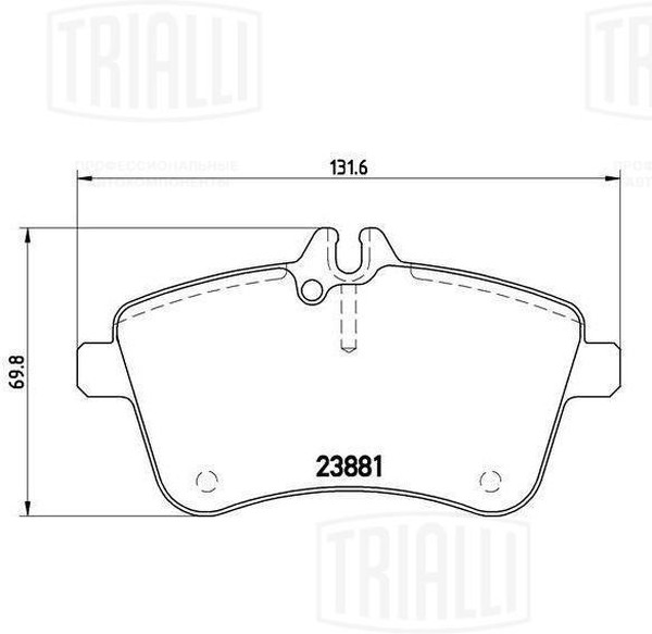 Колодки тормозные, дисковые Mercedes A-Class Trialli PF 4271