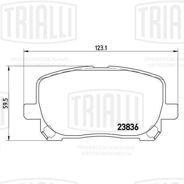 Колодки тормозные, дисковые Toyota Avensis Verso Trialli PF 4348