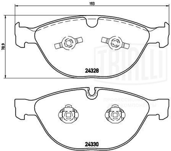 Колодки тормозные, дисковые BMW M5 Trialli PF 4241