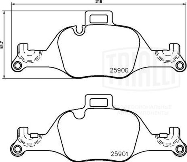 Колодки тормозные, дисковые BMW X3 Trialli PF 4206