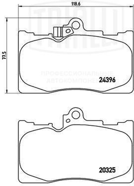 Колодки тормозные, дисковые Lexus GS Trialli PF 4354