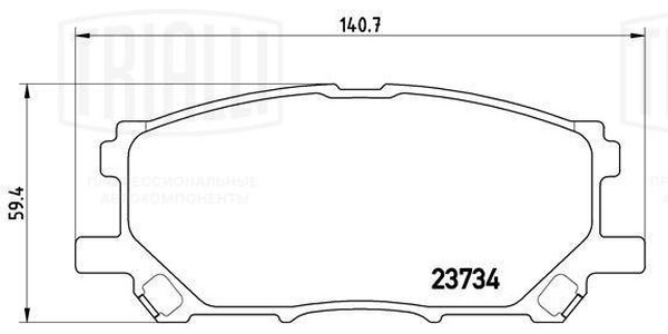 Колодки тормозные, дисковые Lexus RX Trialli PF 4346