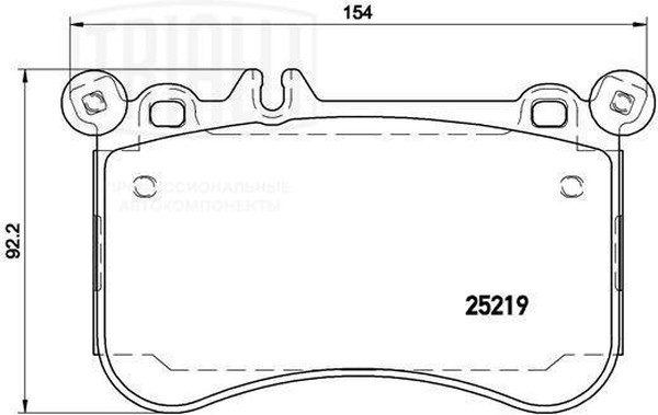 Колодки тормозные, дисковые Mercedes E Trialli PF 150601