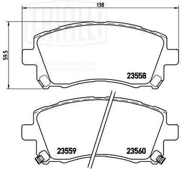 Колодки тормозные, дисковые Subaru Forester Trialli PF 4326