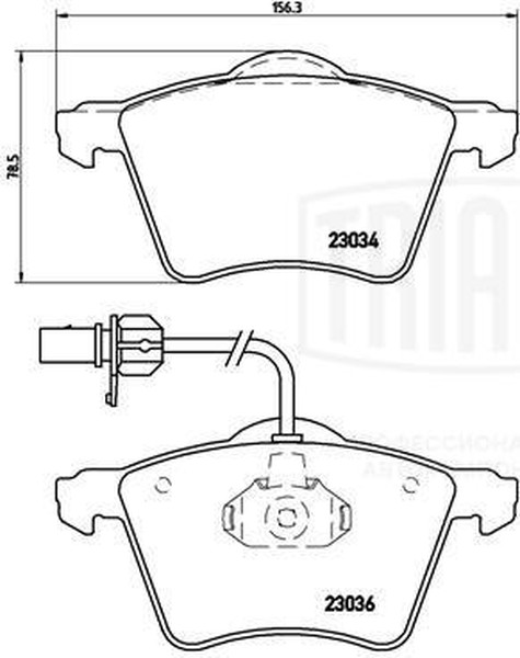 Колодки тормозные, дисковые VW Transporter Trialli PF 1838