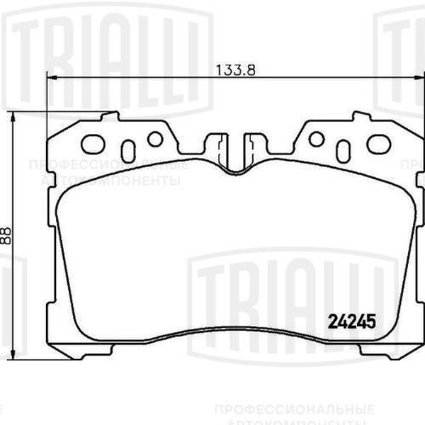 Колодки тормозные, дисковые LEXUS LS Trialli PF 4367