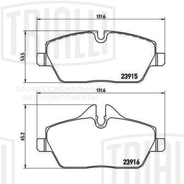 Колодки тормозные, дисковые BMW 1 Trialli PF 4185