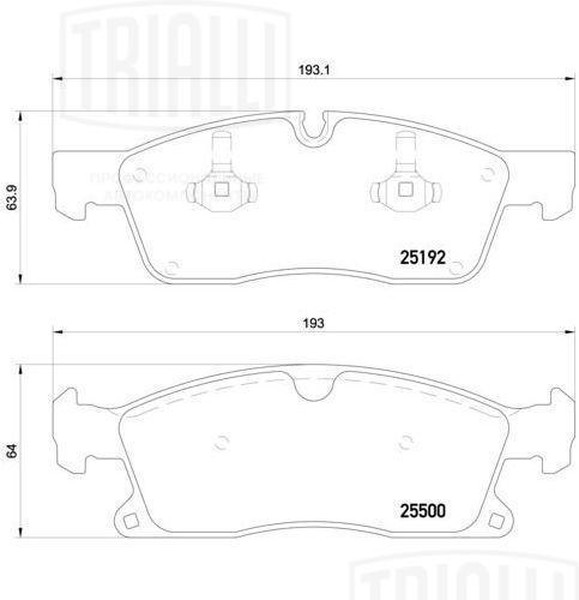 Колодки тормозные, дисковые Mercedes ML Trialli PF 4287