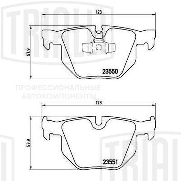 Колодки тормозные, дисковые BMW 3 Trialli PF 4016