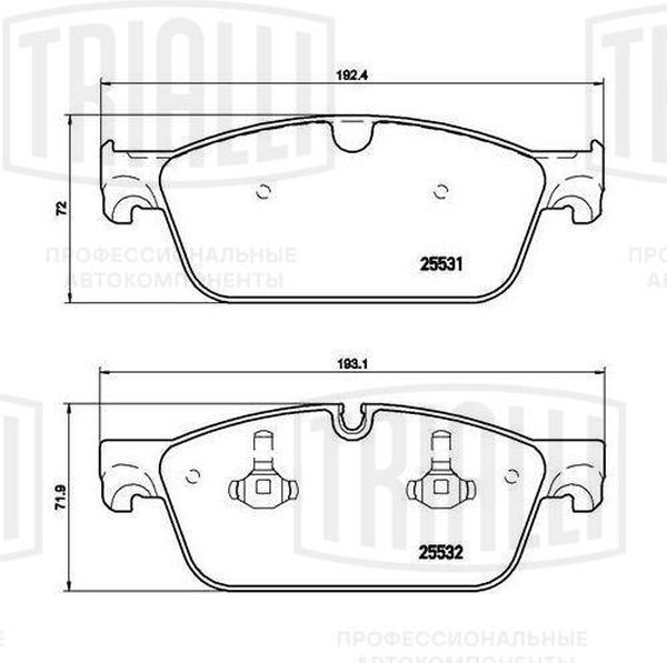 Колодки тормозные, дисковые Mercedes ML Trialli PF 4290