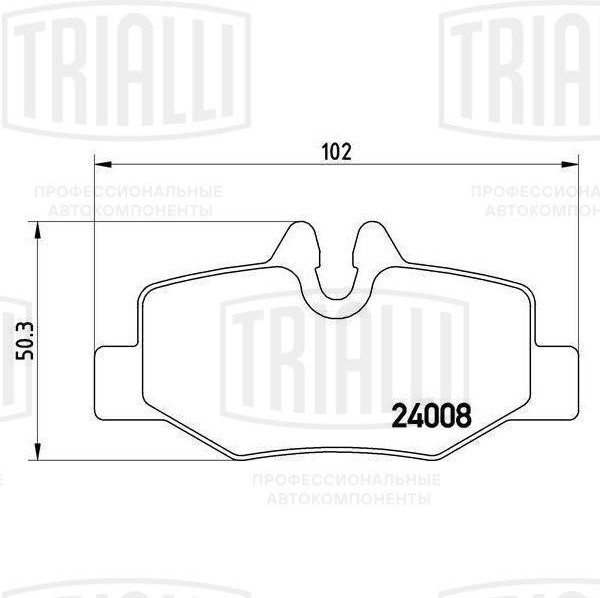 Колодки тормозные, дисковые Mercedes Vito Trialli PF 4066