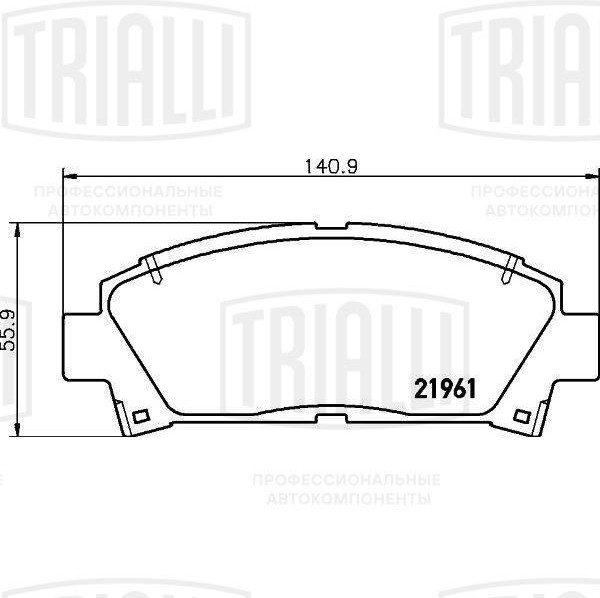 Колодки тормозные, дисковые Toyota Avensis Trialli PF 4353