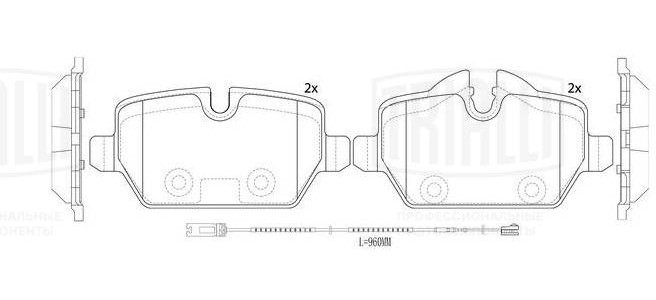 Колодки тормозные, дисковые BMW 1 Trialli PF 4136