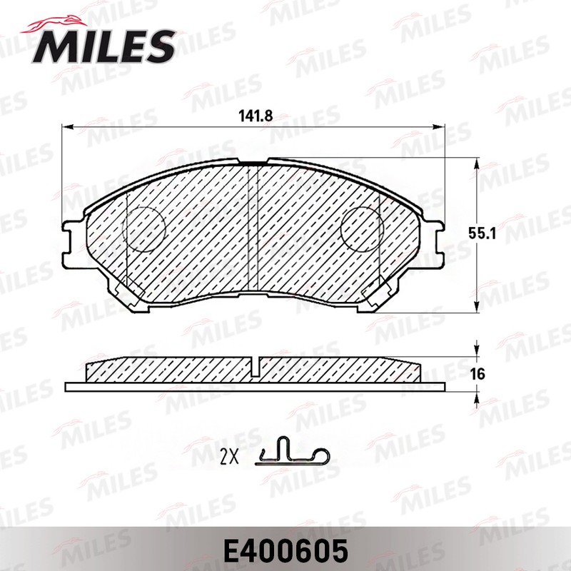 Колодки тормозные, дисковые SUZUKI SX4 Miles E400605