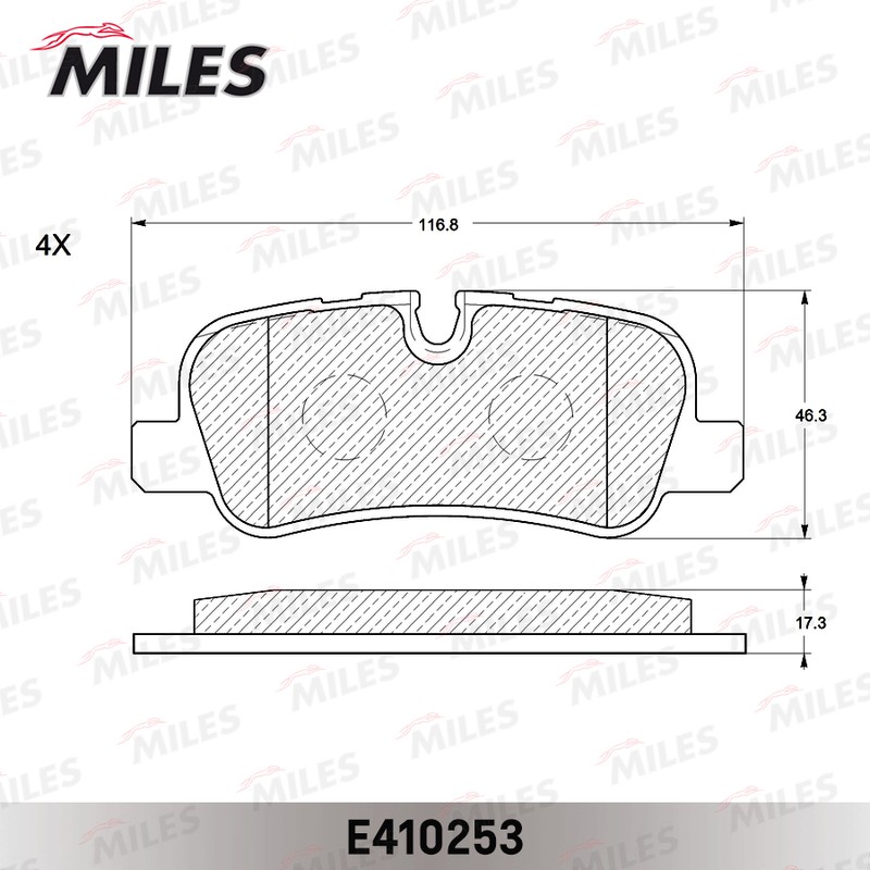 Колодки тормозные, дисковые Land Rover Discovery Miles E410253