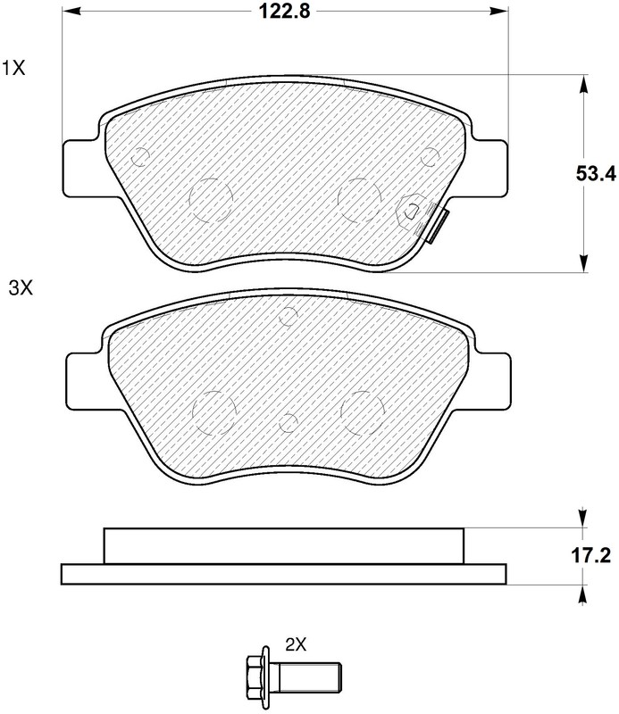 Колодки тормозные, дисковые FIAT ALBEA Miles E400071