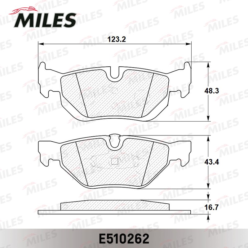 Колодки тормозные, дисковые BMW 1 Miles E510262