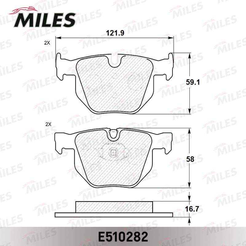 Колодки тормозные, дисковые BMW 3 Miles E510282