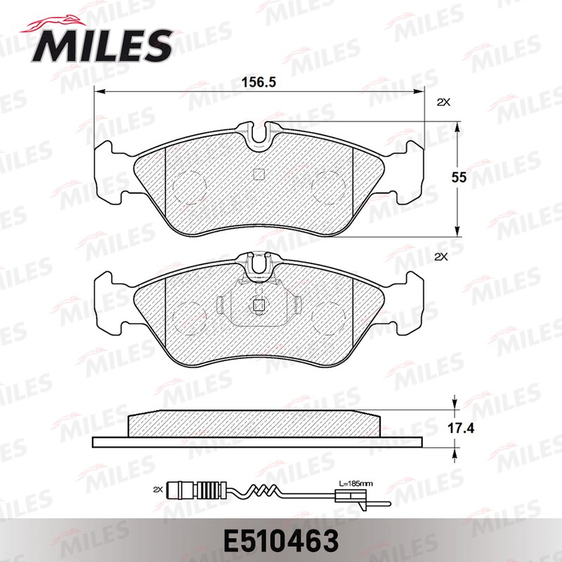 Колодки тормозные, дисковые MERCEDES SPRINTER Miles E510463