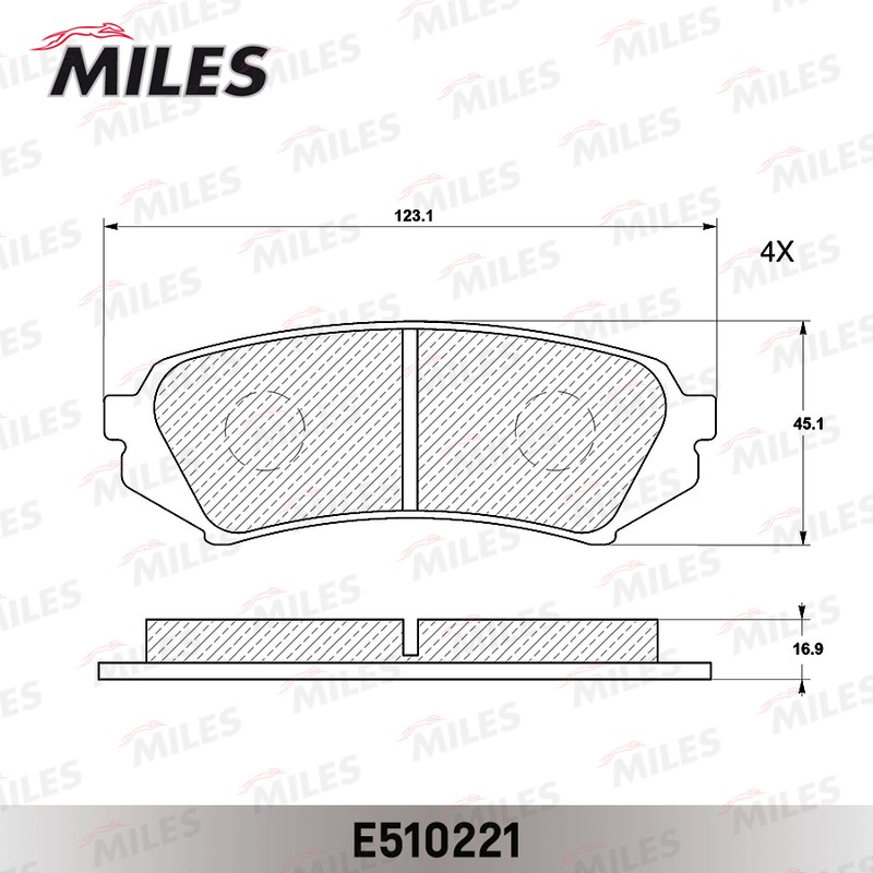 Колодки тормозные, дисковые TOYOTA LAND CRUISER Miles E510221