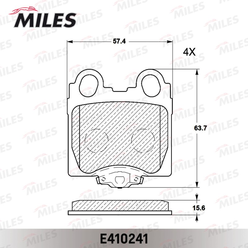 Колодки тормозные, дисковые LEXUS GS Miles E410241