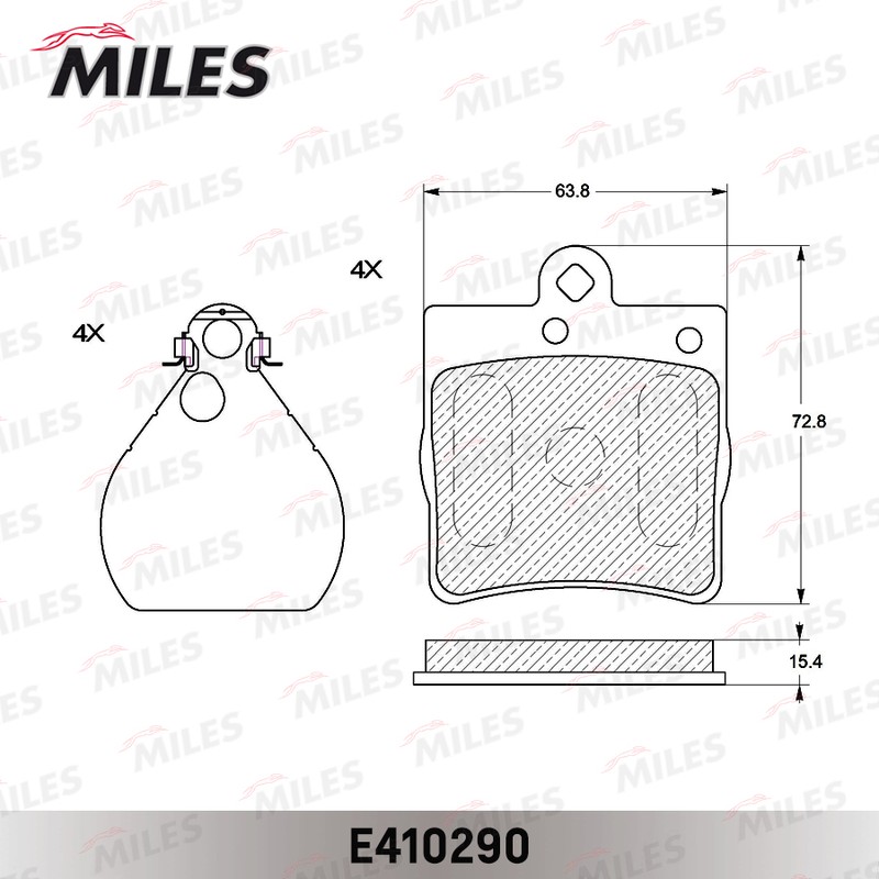 Колодки тормозные, дисковые Mercedes-Benz C-Class Miles E410290