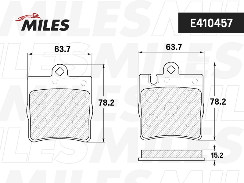 Колодки тормозные, дисковые Mercedes-Benz C-Class Miles E410457