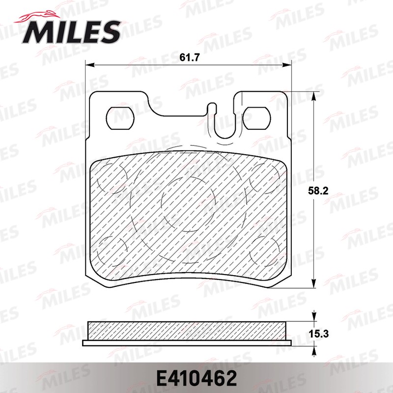 Колодки тормозные, дисковые MERCEDES E-Class Miles E410462