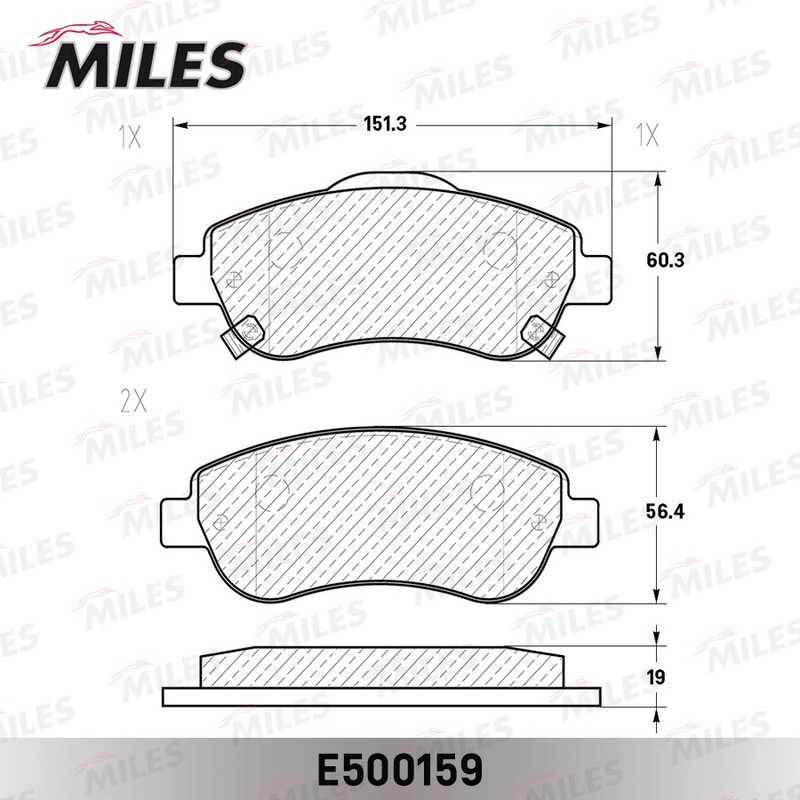 Колодки тормозные, дисковые HONDA CR-V Miles E500159