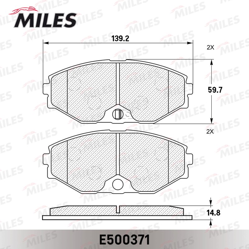 Колодки тормозные, дисковые NISSAN MAXIMA Miles E500371