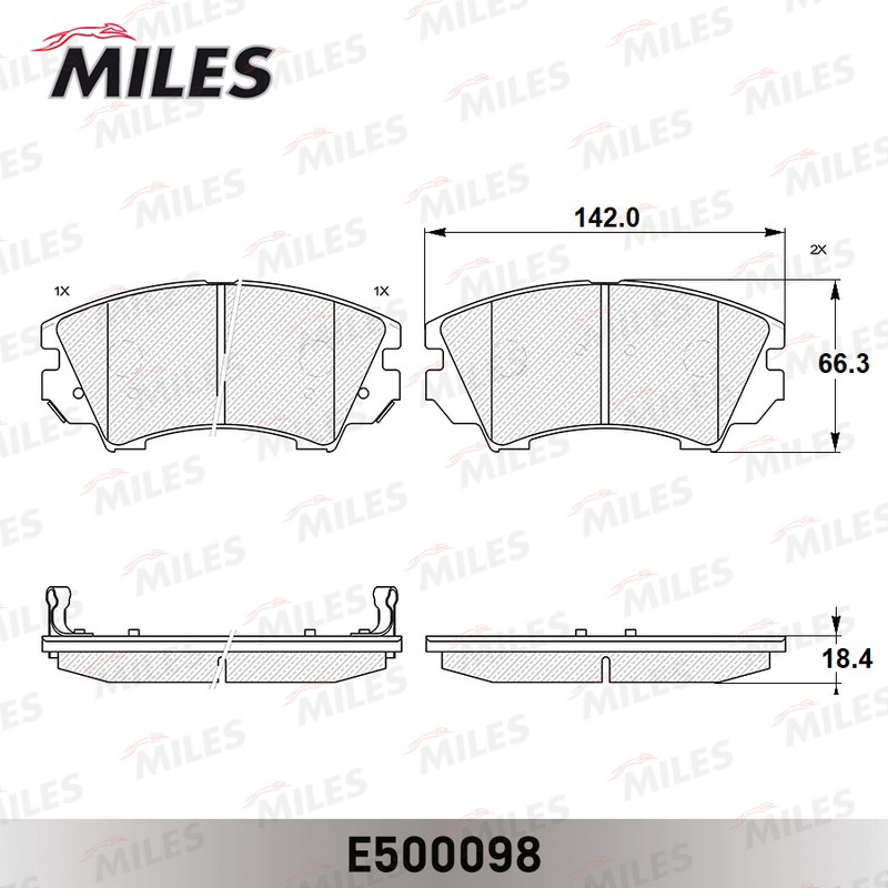 Колодки тормозные, дисковые OPEL INSIGNIA Miles E500098