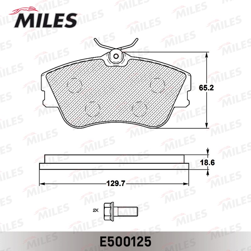 Колодки тормозные, дисковые VOLKSWAGEN T4 Miles E500125