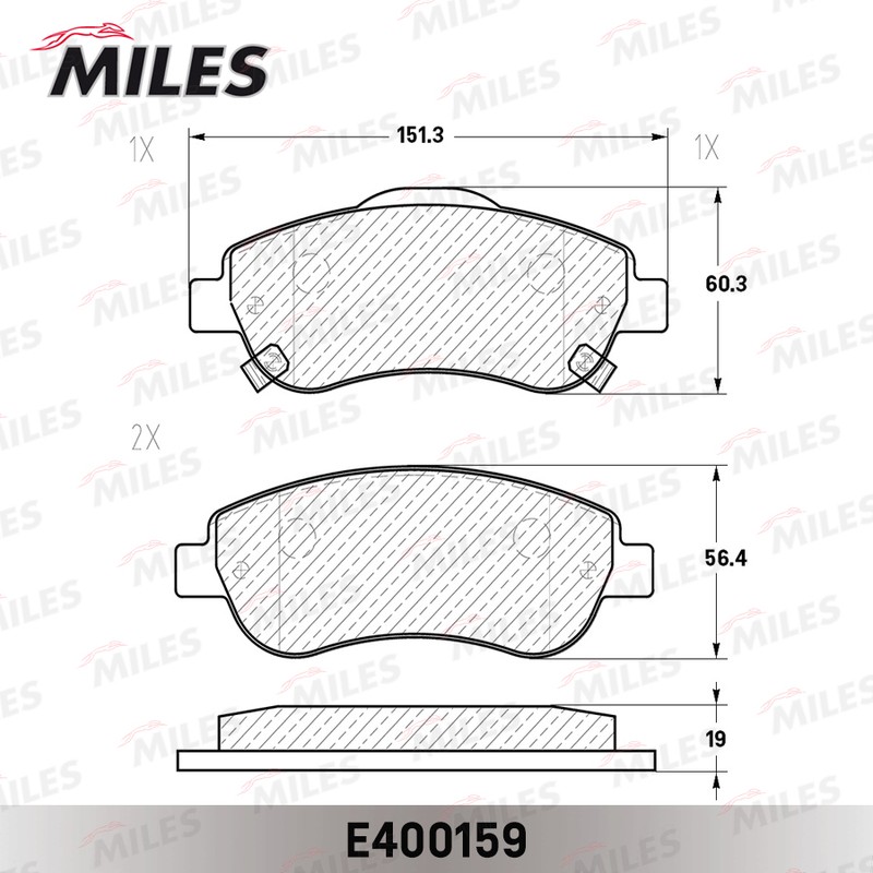 Колодки тормозные, дисковые HONDA CR-V Miles E400159