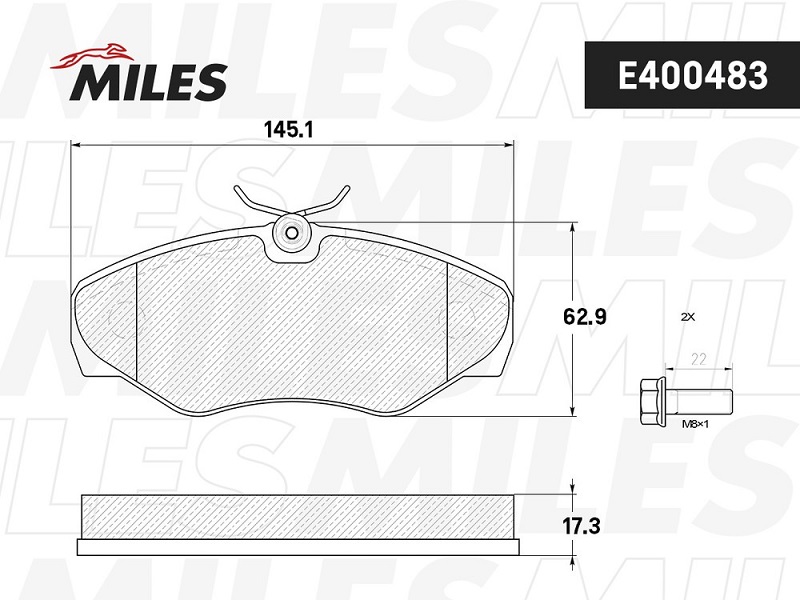 Колодки тормозные, дисковые RENAULT TRAFIC Miles E400483