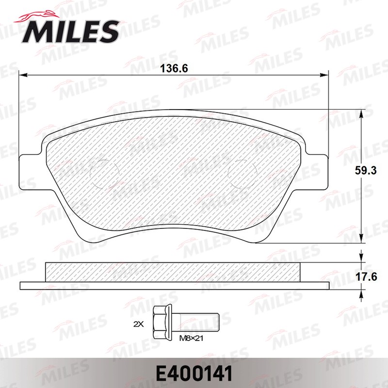 Колодки тормозные, дисковые RENAULT KANGOO Miles E400141