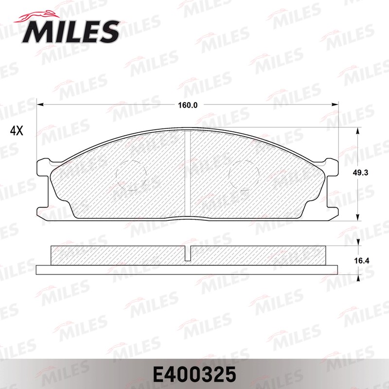 Колодки тормозные, дисковые NISSAN PATHFINDER Miles E400325